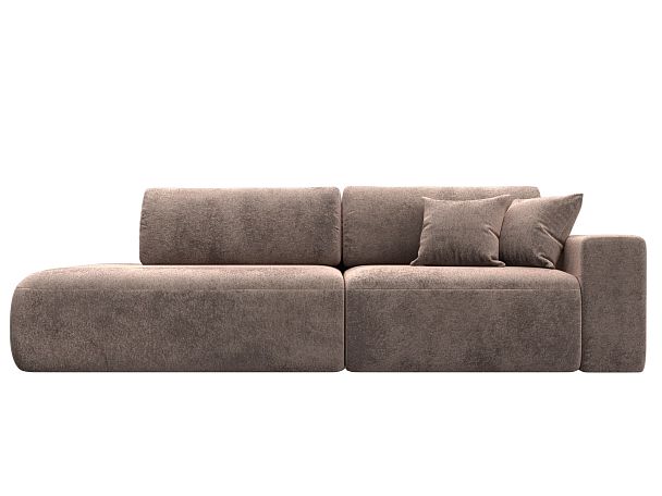 Диван прямой Лига-036 НПБ Модерн подлокотник справа Велюр бежевый - Вид 2