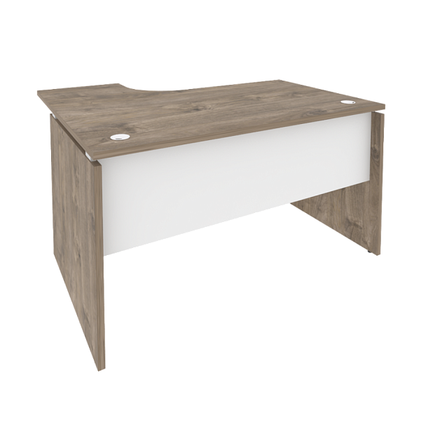 Onix Стол эргономичный правый O.SA-3 (R) Тиквуд темный/Белый бриллиант 1380*1180*750 (800/460) - Вид 1