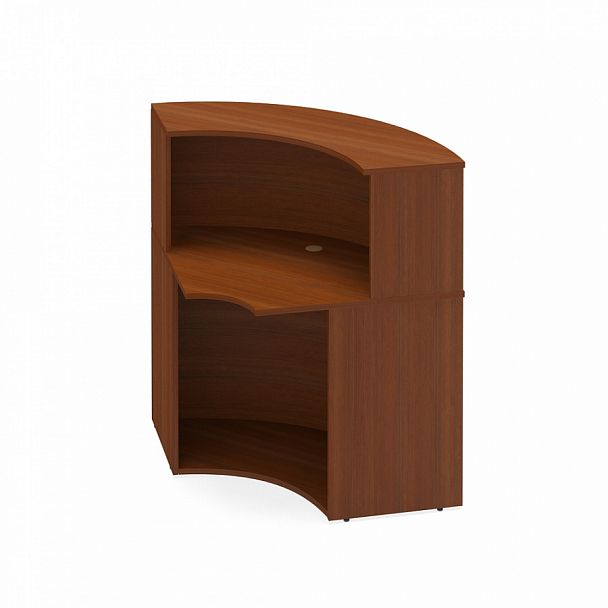 Стойка-ресепшн "Система-M" ПК-УНФО-СКР90х90-В1-35 миланский орех светлый - Вид 1