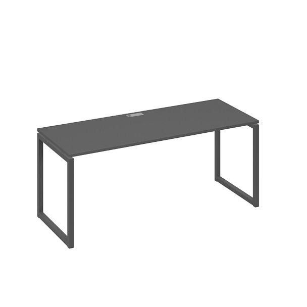 Стол письменный на металлокаркасе QUATTRO A4 А4 Б4 016 БП антрацит премиум / металлокаркас антрацит - Вид 1