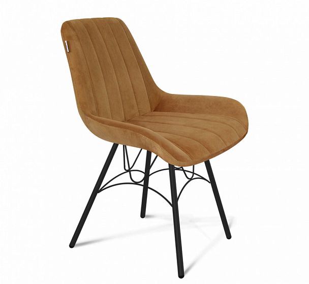 Стул Sheffilton SHT-ST37/S100 горчичный/черный муар - Вид 1