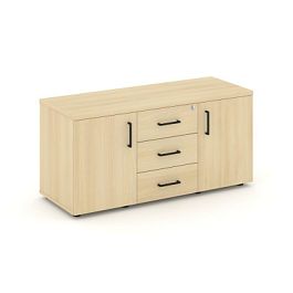 Стайл Проджект Тумба для оргтехники/сервисная SN.TS-002 Акация Лорка/Черный Ручки 1206*460*576 - Фото предпросмотра