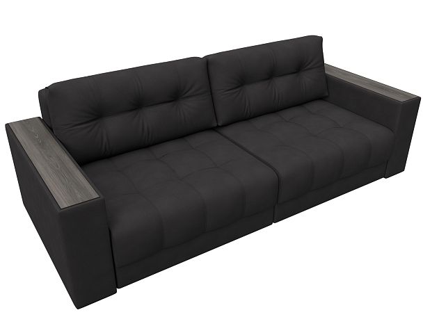 Диван прямой с декором Лига-049 НПБ Замша коричневый - Вид 6