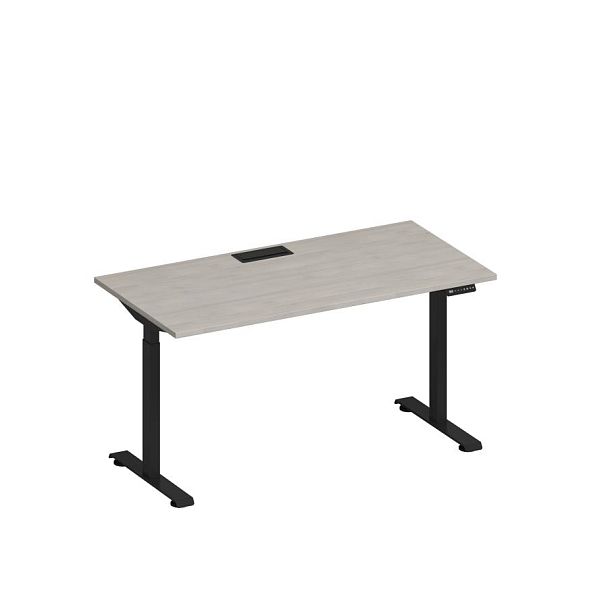 Стол письменный на электроприводе с заглушкой Elevo А2 ЧР 003 ДШ дуб шамони/ черный гладкий - Вид 1