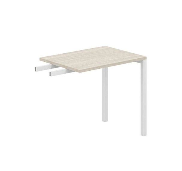 Брифинг-приставка Sigma 800х600х750  / профиль: 60х30 белый; столешница: дуб светлый - Вид 1