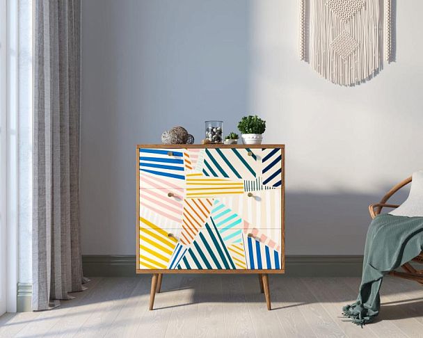 Комод Berber три ящика 42 принт арт BB40/Print_42 - Вид 4