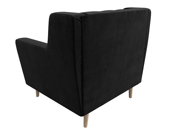 Кресло Брайтон Люкс (полностью велюр черный) - Вид 6
