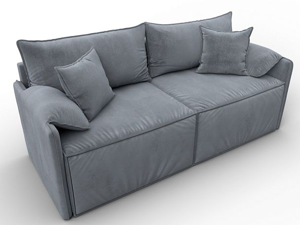 Диван прямой модульный Лига-106 Велюр серый - Вид 6
