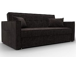 Диван прямой Лига-104 (160) Велюр коричневый - Фото предпросмотра