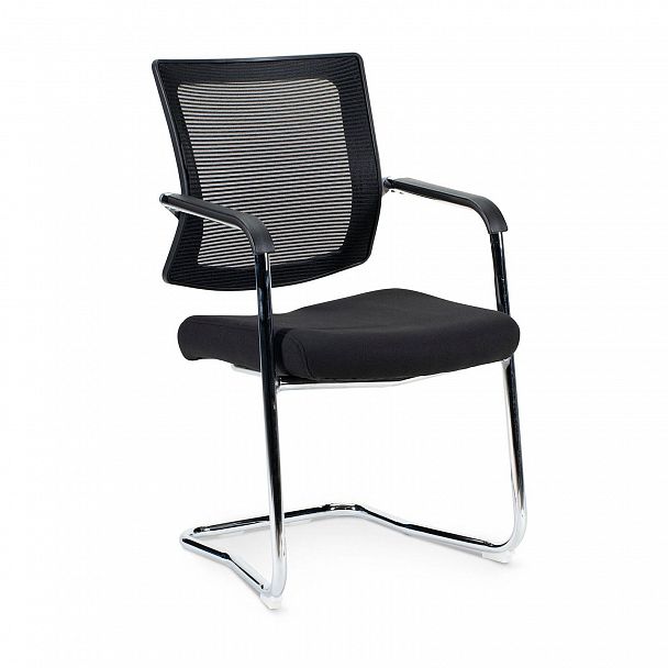 Кресло Вельд CF / хром / черная сетка / черная ткань - Вид 1