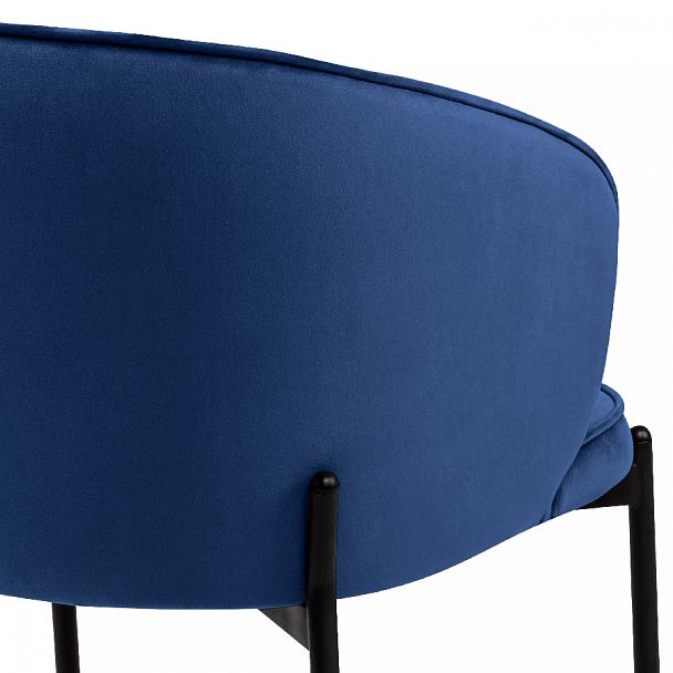 Стул кухонный Миэль синий велюр/черный - Вид 9