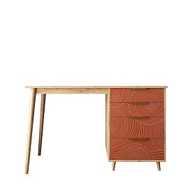 Стол рабочий Line одной тумбой R23/red - Фото предпросмотра