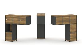 Concept Надставка низкая CN.ONN-006 Сандал Янтарный/Антрацит/Металл Антрацит 1099*365*1130 - Фото предпросмотра