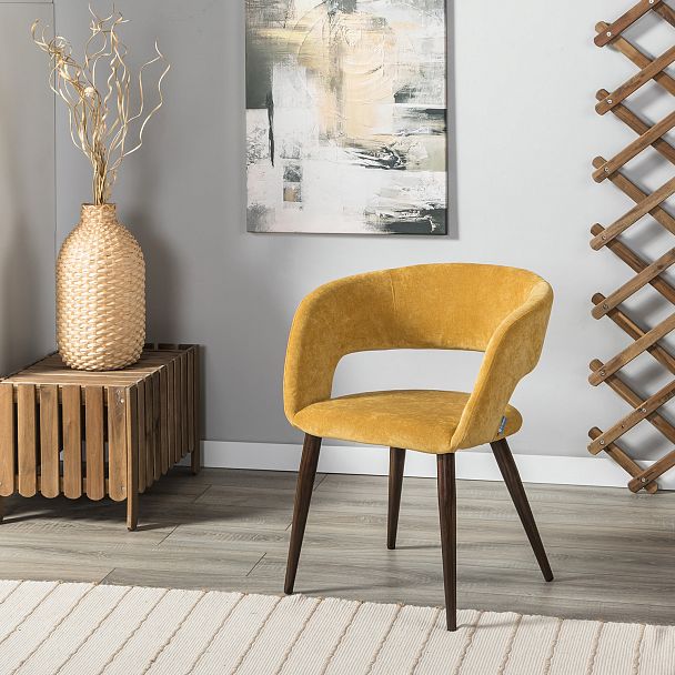 Кресло Hugs желтый/т.орех - Вид 9