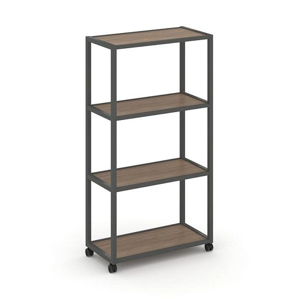 Shelf Mobile Стеллаж 4 уровня 1 секция VR.LT-STK-401.06 Дуб Аризона/Металл Антрацит 600*400*1523 - Вид 1