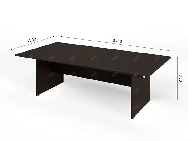 UNITY PОКС-12/24 ВЕНГЕ Конференц стол прямоугольный Универсальный 2400х1200х750 - Вид 4