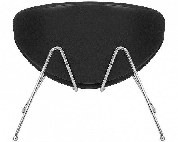 Кресло дизайнерское DOBRIN EMILY (черный винил YP16, хромированная сталь) - Вид 5