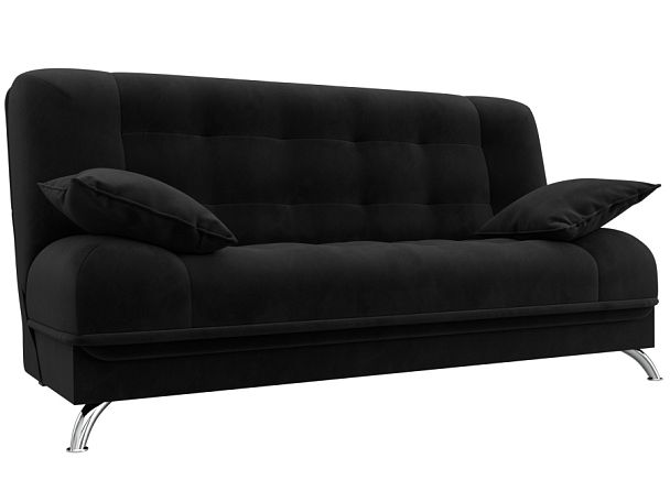 Диван Книжка Анна (полностью велюр черный) - Вид 1