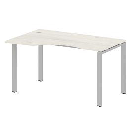 Metal System Стол криволинейный левый на П-образном м/к БП.СА-2 (L) Дуб наварра/Серый металл 1400*900*750 - Фото предпросмотра