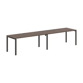Стол 2-х местный EUWST 3580 Дуб Денвер тёмный/Мокко 3526х800х750 EDIS - Фото предпросмотра