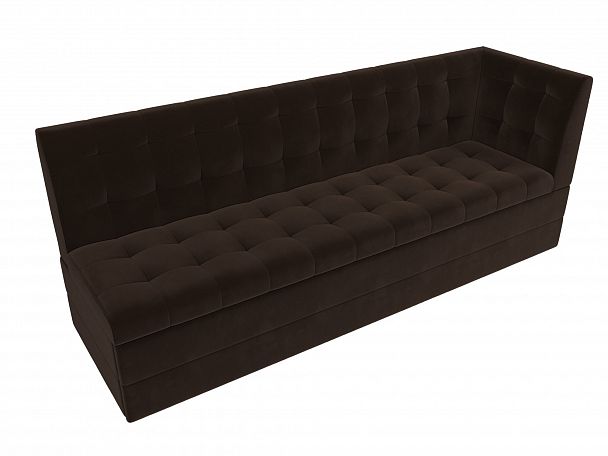 Кухонный диван Бриз с углом (полностью микровельвет коричневый) - Вид 5