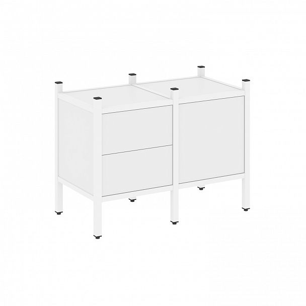 Стеллаж "Loft" VR.L-01 белый бриллиант/белый - Вид 1