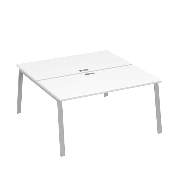 Рабочая станция (2х160) каркас TRE A4 А4 Б3 178  БП белый премиум / металлокаркас серый - Вид 1