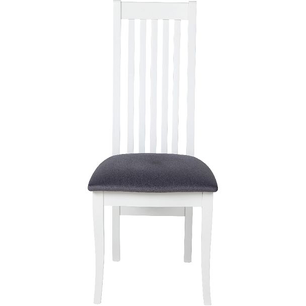 Комплект деревянных стульев с мягким сиденьем Альбен Белая эмаль/Серый велюр, 2 шт. - Вид 2