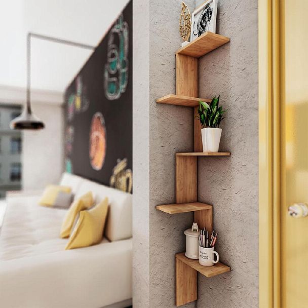 Полка угловая " Крафт" белый - Вид 2