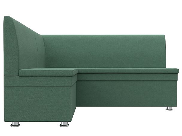 Диван кухонный угловой Уют левый угол Рогожка зеленый - Вид 2