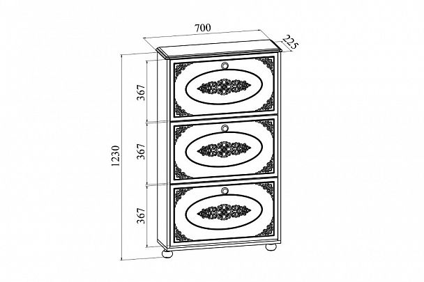 Тумба для обуви Ассоль АС-46 - Вид 2