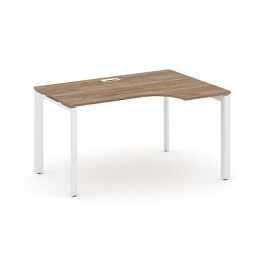 Style Project Next Стол рабочий эргономичный SN-59P.SPA-001(R) Дуб Табак/Металл Белый/Белый Заглушка 1380*600/980*750 - Фото предпросмотра