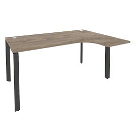 Onix Стол эргономичный правый на П-образном м/к O.MP-SA-4 (R) Тиквуд темный/Антрацит металл 1580*1180*750 (800/460) - Фото предпросмотра