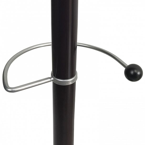 Вешалка-стойка BRABIX "CR-848" на мраморном диске, металл, 4+3 крючка, цвет коричневый, 606435 - Вид 5