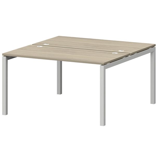 Бенч двойной на металлокаркасе СМС2-П-16К.149.Пр50 Кронберг/Белый 1600x1496x750 Смарт - Вид 1