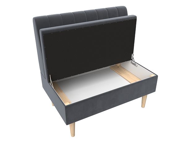 Диван прямой Мини Велюр серый - Вид 7