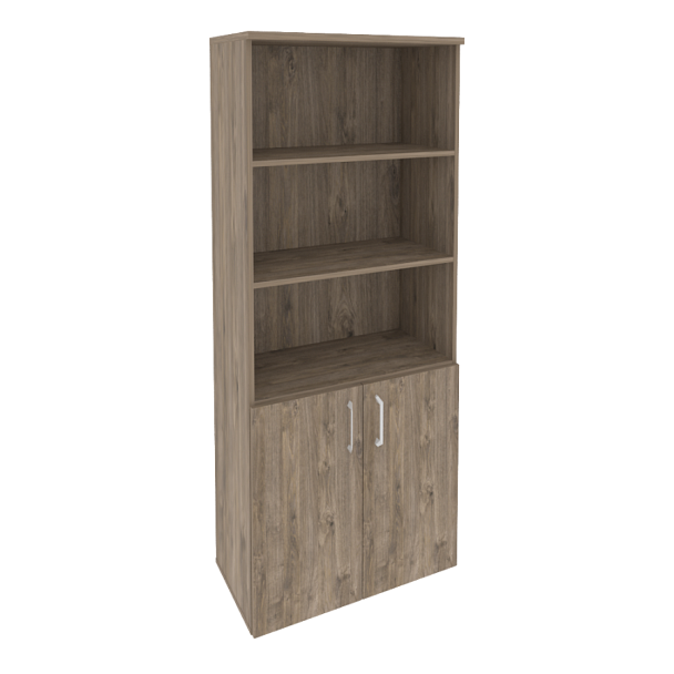 Onix Шкаф высокий широкий O.ST-1.1 Тиквуд темный 800*420*1977 - Вид 1