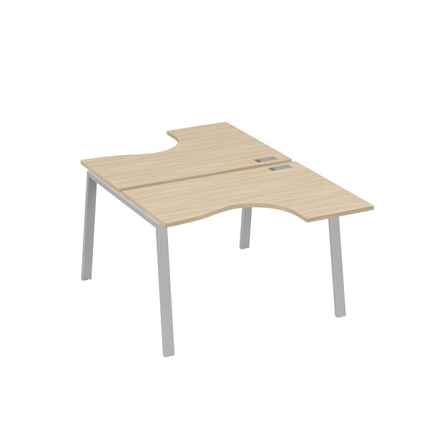 Рабочая станция каркас TRE столы Классика (2х120) A4 А4 Б3 180  БП дуб скандинавский / металлокаркас серый - Вид 1