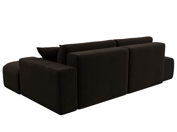 Диван угловой Лига-036 Модерн правый угол Микровельвет коричневый - Вид 8