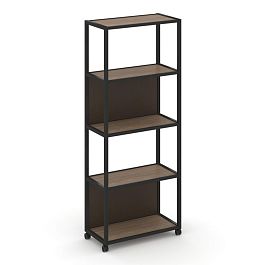 Shelf Mobile Стеллаж 5 уровней 1 секция VR.LT-STK-502.06 Дуб Аризона/Металл Черный/W-25 600*400*2000 - Фото предпросмотра