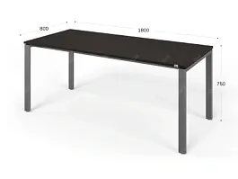 UNITY РМС8-18 ВЕНГЕ Стол на металлокаркасе прямой 1800х800х750 - Фото предпросмотра