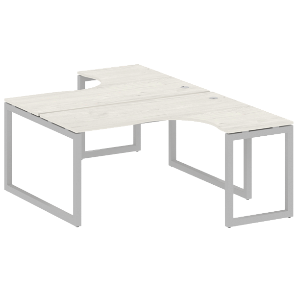 Metal System Quattro Р. ст. криволинейная на О-образном м/к 50БО.РАС-СА-2.4 Дуб наварра/Серый металл 1600*2435*750 - Вид 1