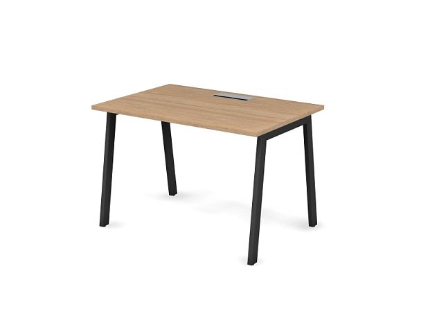 MATRIX 121S103-A Стол прямой, проводник Merida (А-обр. опоры) 1180х780х775 Швейцарский вяз/Темно-сер - Вид 1