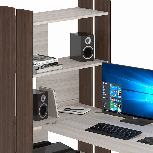 Стол компьютерный Домино Lite СТЛ-ОВ+С100Р Карамель/Шамони - Вид 5