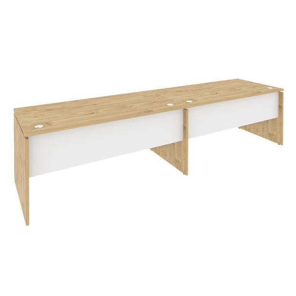 Onix Рабочая станция O.RS-2.4.8 Тиквуд светлый/Белый бриллиант 3160*800*750 - Вид 1