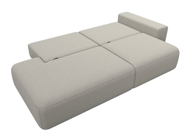 Диван прямой Лига-036 НПБ Модерн подлокотник справа Рогожка бежевый - Вид 9