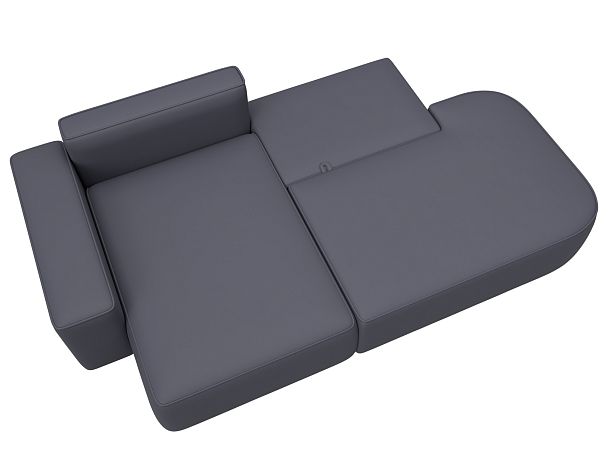 Диван угловой Лига-065 угол левый Экокожа серый - Вид 8