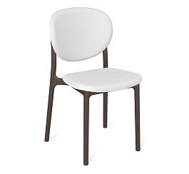 Стул Sheffilton SHT-S180 белый/коричневый - Фото предпросмотра