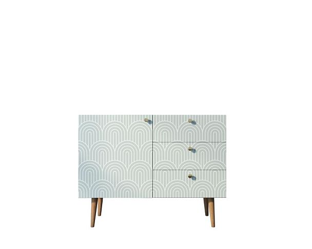 Комод Berber три ящика и дверка 34 принт арт BB34/Print_34 - Вид 1