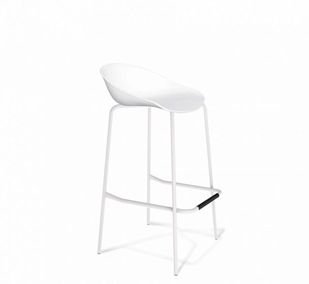 Стул барный Sheffilton SHT-ST19/S29 белый/белый муар - Вид 1